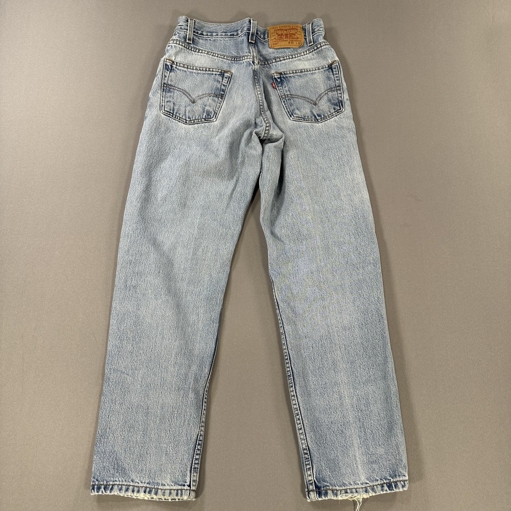 Levi's 550 Jeans Mens 30x30 Light Wash Blue Relaxed Fit Tapered Distressed - Picture 7 of 10